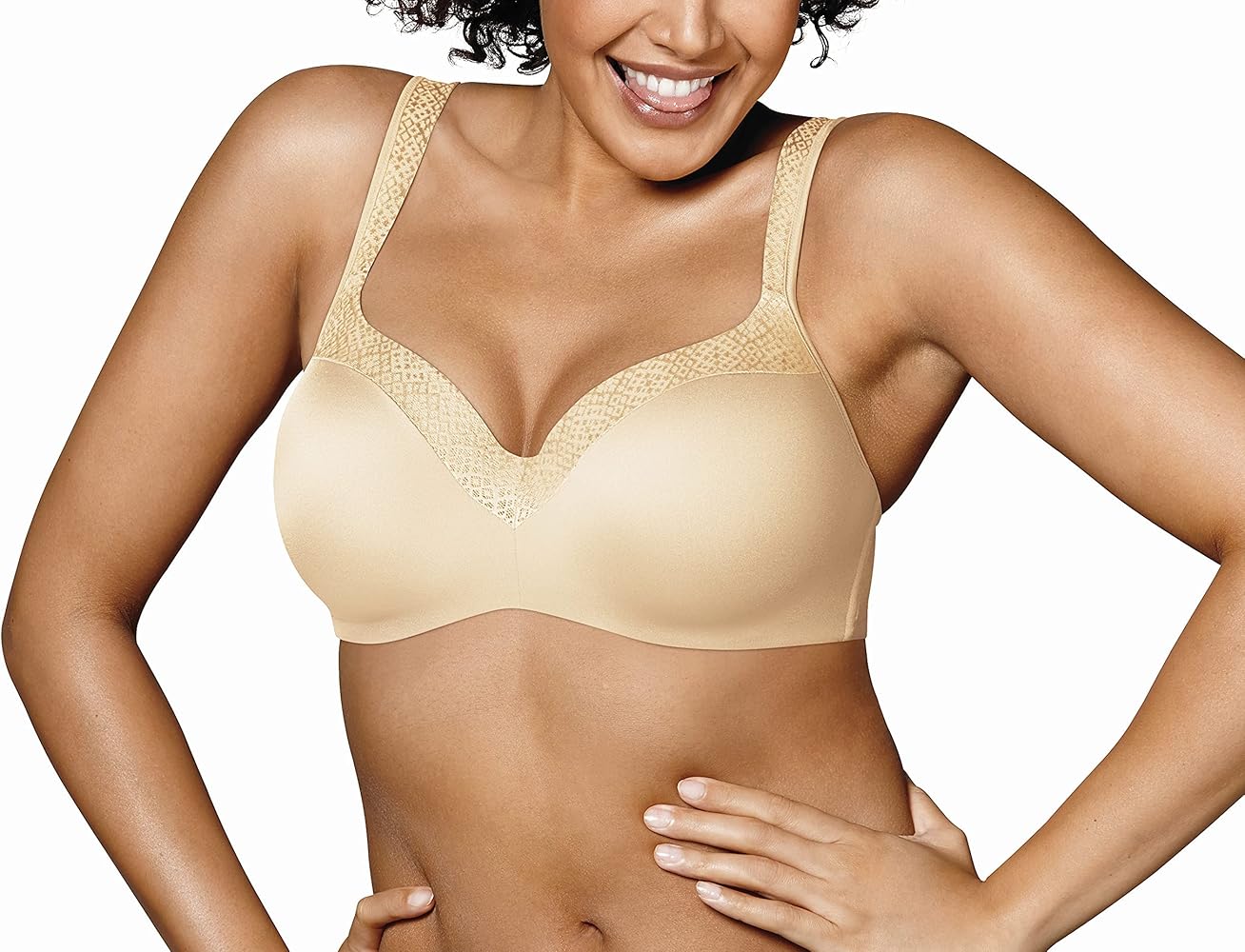 PLAYTEX Women's Secrets Underwire coverage Balconette T-shirt Bra for Full Figures, Us4823