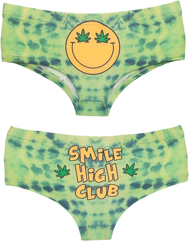 Southern Sisters Smile High Club Funny Weed 420 Novelty Panty