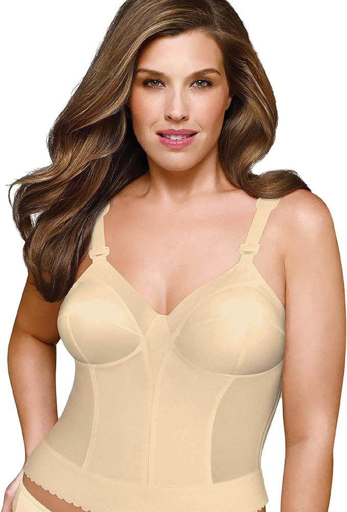 Exquisite Form 5107532 Fully Slimming Wireless Back & Posture Support Longline Bra with Back Closure