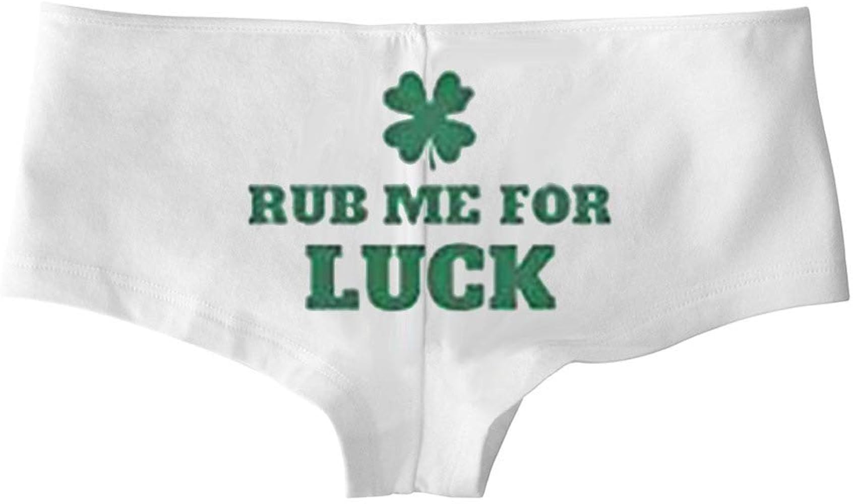 Southern Sisters Rub For Luck Women's Boy Short Panty Sexy Irish White St Patty's Day Lingerie