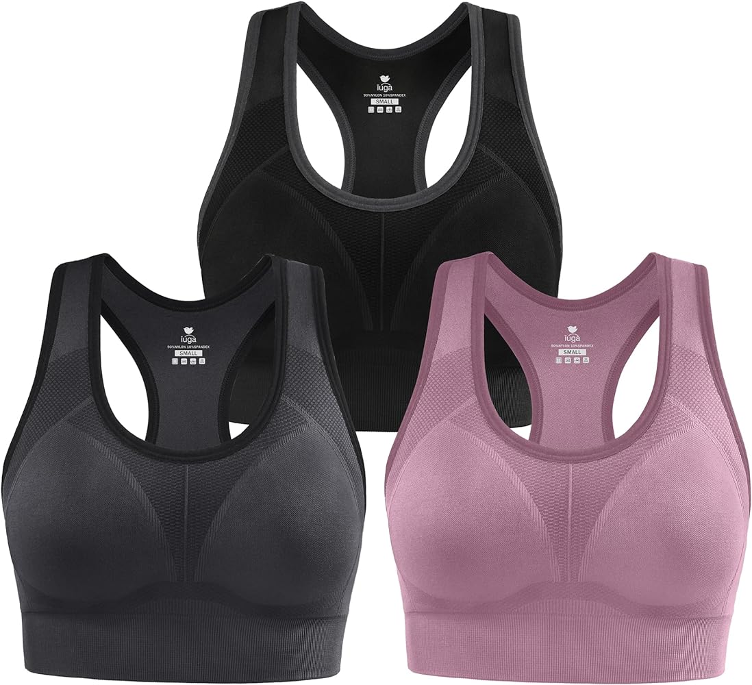 IUGA Sports Bras for Women High Impact Racerback Sports Bra Seamless Padded Sports Bra Yoga Bras Workout Bra Activewear Bra