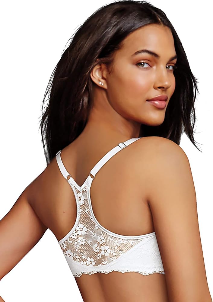 One Fab Fit Extra Coverage Lace T-Back Bra (07112) White, 40C