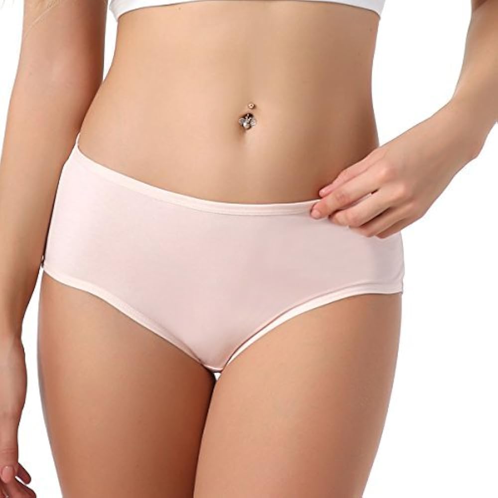 5Pack Womens Brief Soft Underwear Breathable Panties 5Colors Multipack