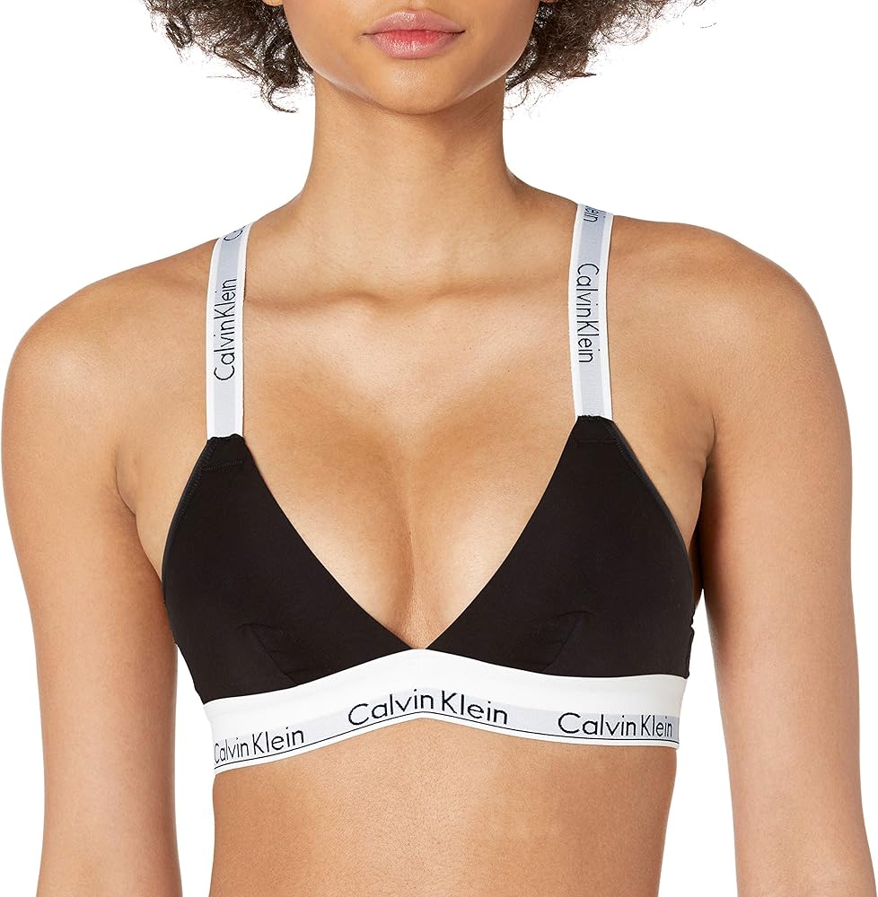 Calvin Klein womens Modern Cotton Unlined Triangle Crossback Bralette