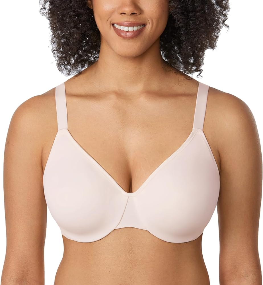 DELIMIRA Women's Minimizer Bras Full Coverage Plus Size Underwire Unlined Bra