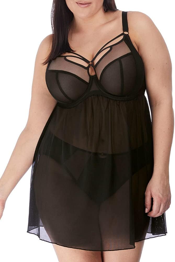 Elomi Women's Plus Size Sachi Underwire Babydoll Chemise