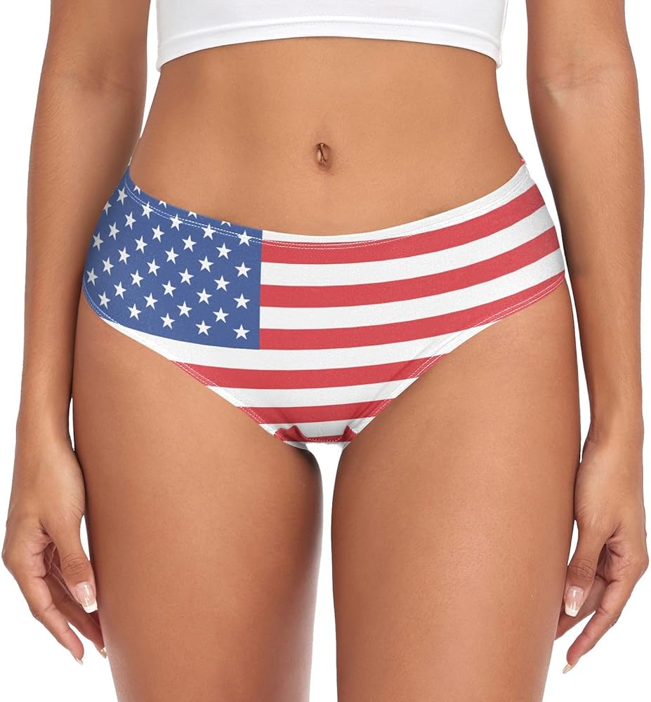 Soft Underwear Women Briefs Flag Colored Breathable Ladies Hipster Panties XS-XXL