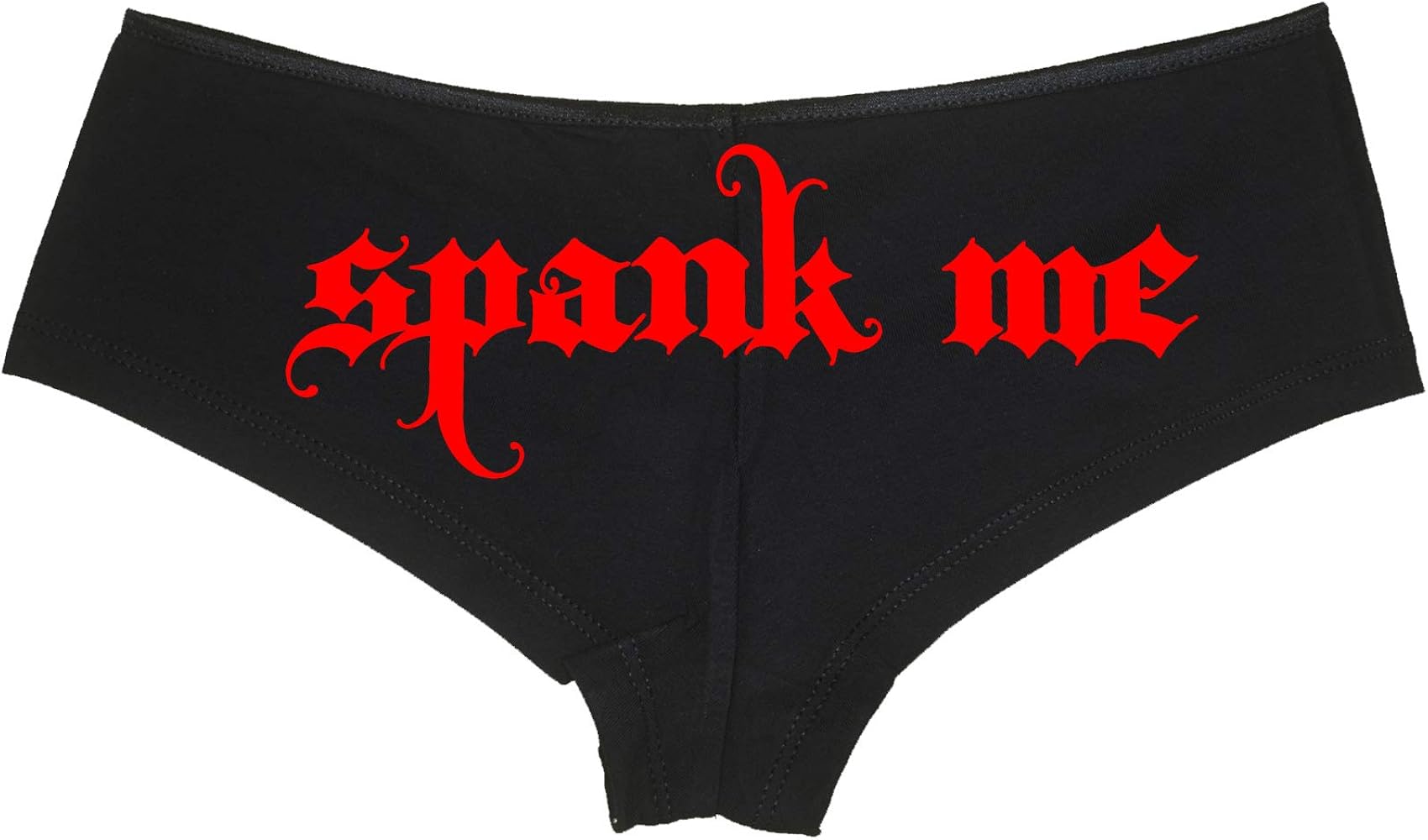 Spank Me Goth Font Sexy Black Boyshort Flirty Submissive bdsm