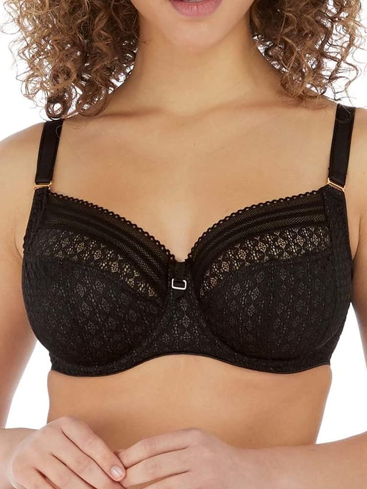 Freya Women's Viva Underwire Side Support Bra, LACE Noir, 28HH