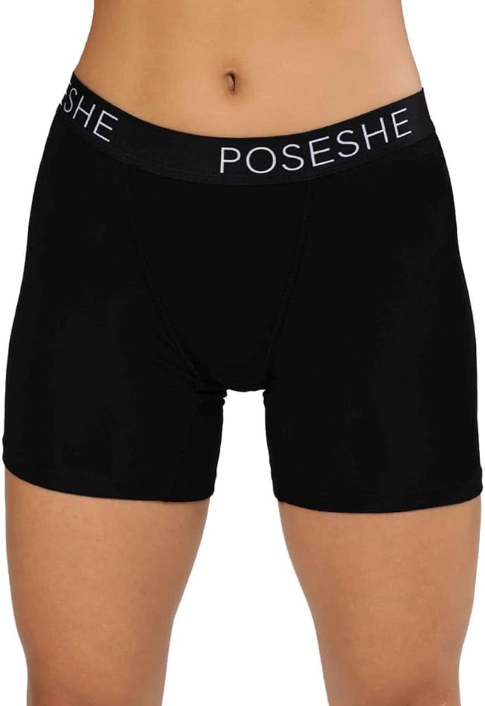 POSESHE Women's Boxer Briefs 6" Inseam, Ultra-soft MicroModal Boyshorts Underwear S-5XL