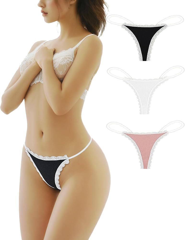 G String Thongs for Women Cotton Sexy Seamless No Show Underwear Panties Low Rise Lingerie