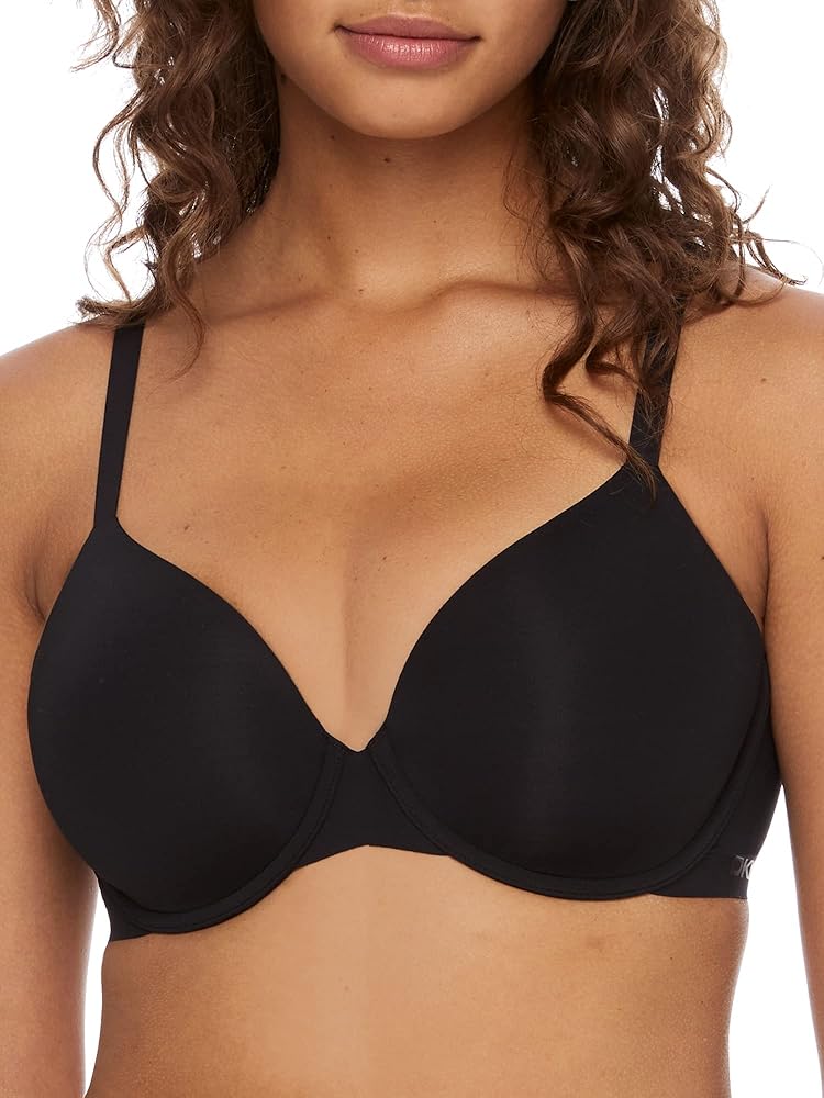 DKNY Women's Smooth Essentials T-Shirt Bra, DK7745, Black, 34B