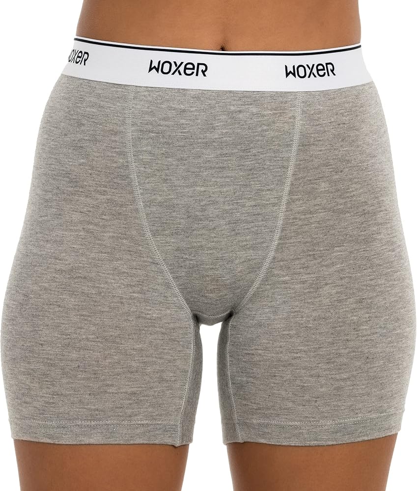 Woxer Women’s Boxer Briefs Underwear, Baller 5” High-Waisted Boyshorts, Exercise Shorts Soft, Chafing-Free, No Roll Inseam