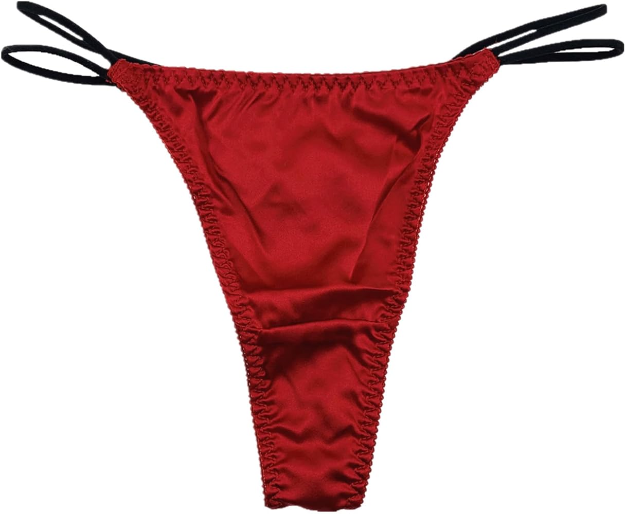 1 Pack Women's Pure Silk G-string T-back Thongs Panties Sexy Underwear