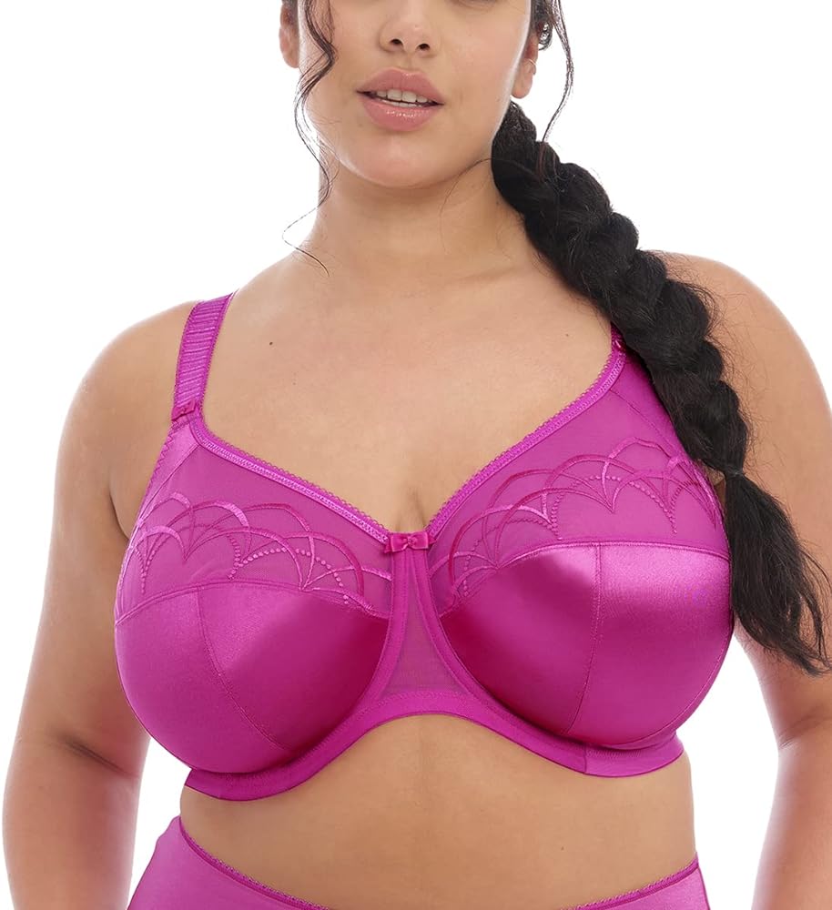 Elomi Women's Plus Size Cate Underwire Full Cup Banded Bra, Camelia, 38FF