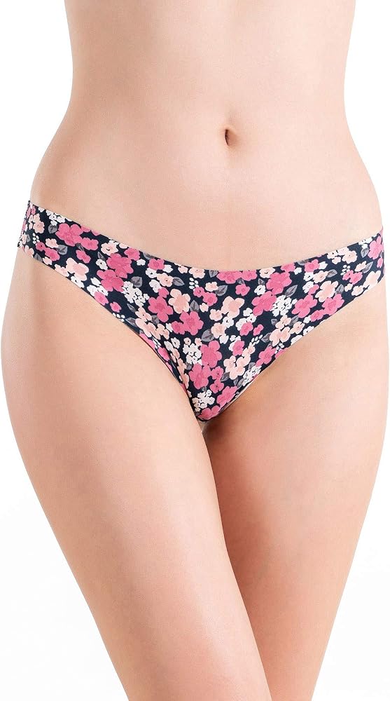 Alyce Intimates Seamless Thongs For Women, Women's Laser Cut No-Show Thongs- Invisible Thong Underwear