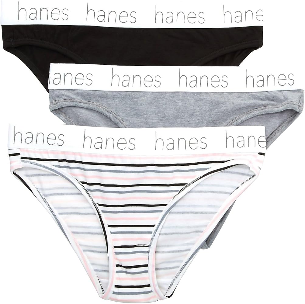 Hanes Women's 45UOBK Cotton Blend Bikini Panty - 3 Pack