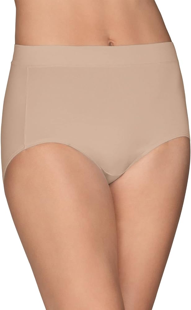 Vanity Fair Womens Beyond Comfort Brief Panty, 8, Damask Neutral