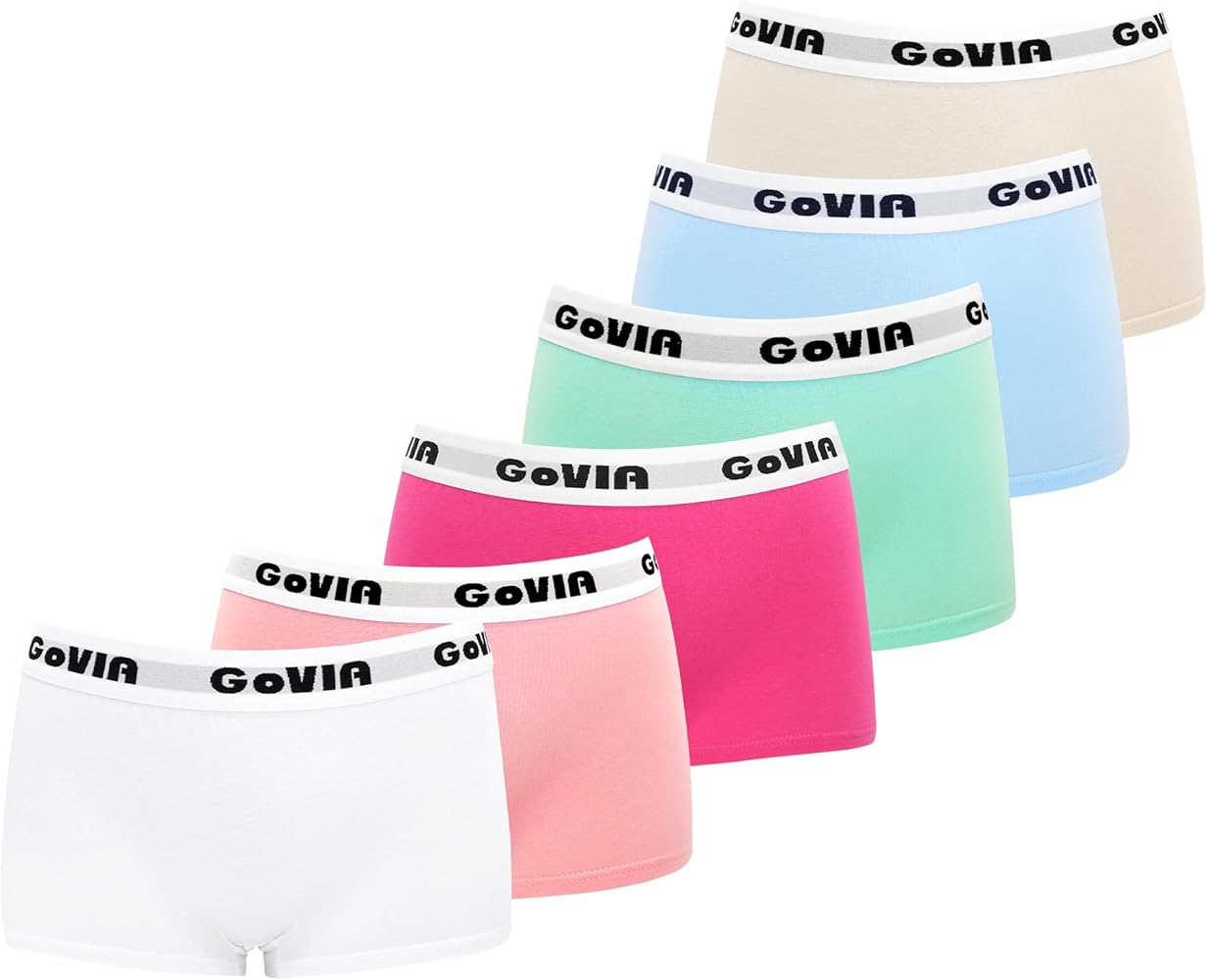 Women Boxer Shorts Cotton Breathable Underwear Mid Thigh Ladies Boxer Briefs Panties 6 Pack 3921