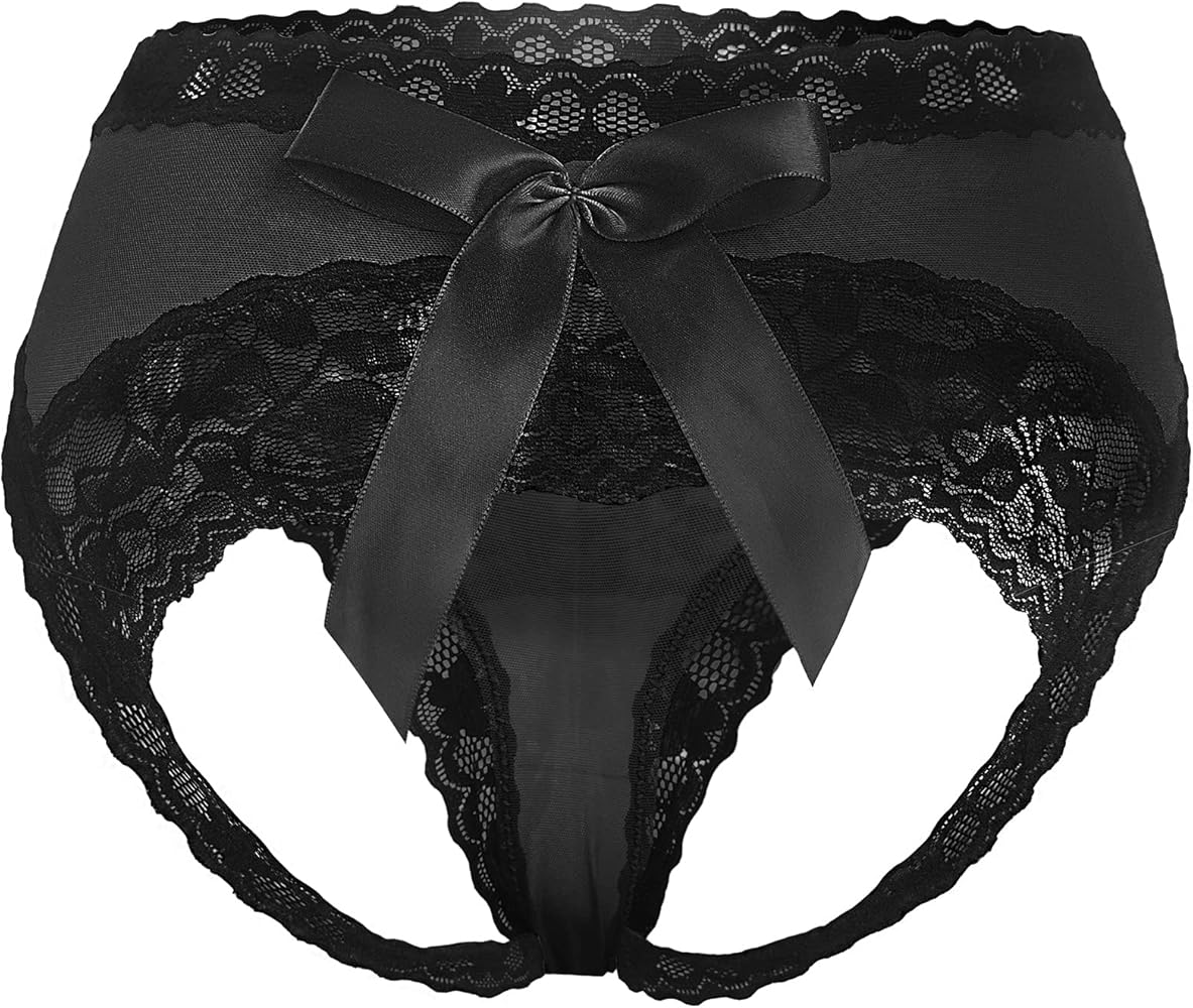 Taube Sexy Panties For Women Plus Size Hipster Cute Bow Underwear Lace Briefs Midnight Naughty Lingerie