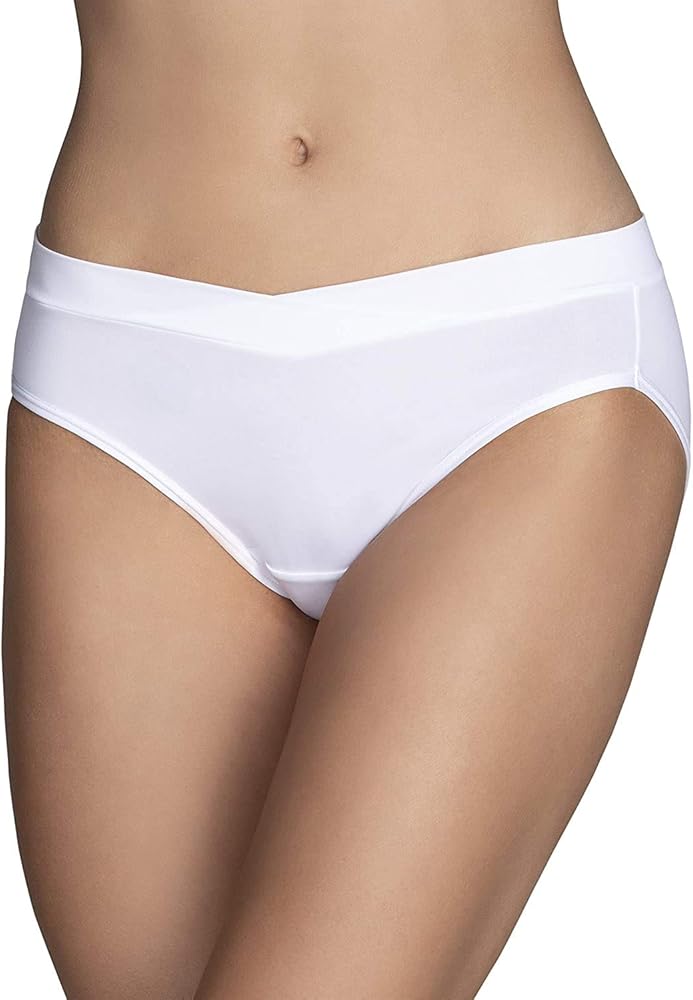 Vanity Fair Womens Beyond Comfort Silky Stretch Bikini Panty, 7, NH Star White