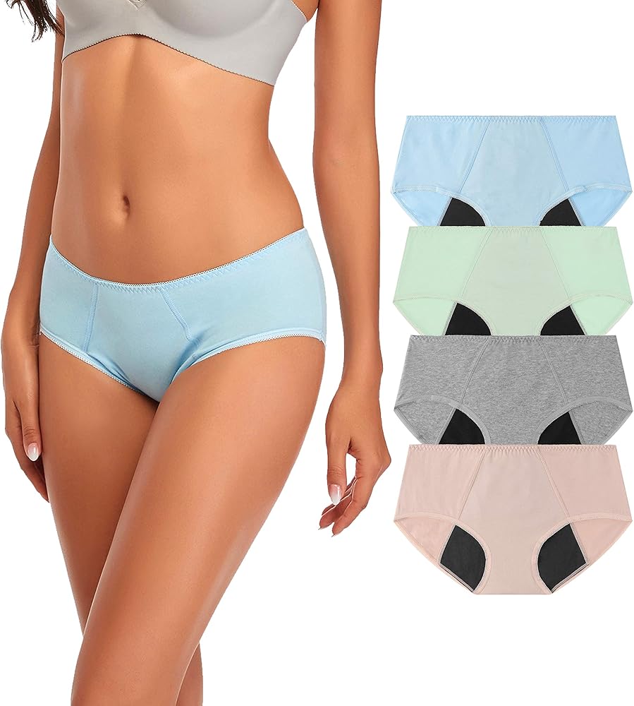 Women Period Panties Leakproof Underwear for Heavy Flow Menstrual Cycle Hipster for Teens