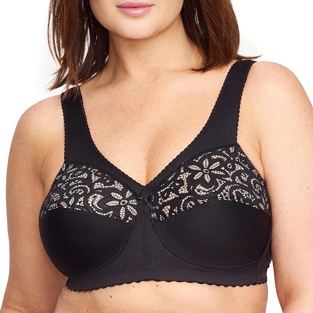 Glamorise Women's Plus Size MagicLift Cotton Support Bra Wirefree #1001