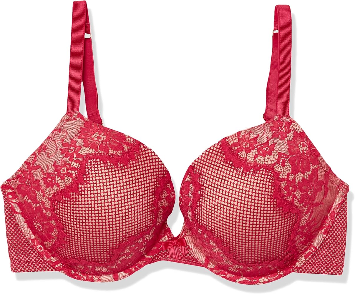 City Chic Plus Size Celinda PU Bra in Ruby, Size 18B