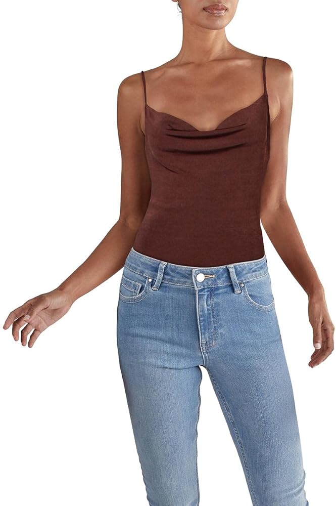 Free People Cowls in The Club Bodysuit Brown MD (Women's 8-10)