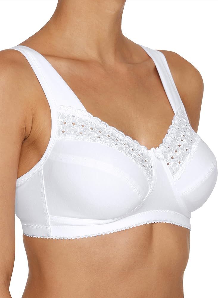 Miss Mary of Sweden Broderie Anglaise Women's Non-Wired Comfort Cotton Bra