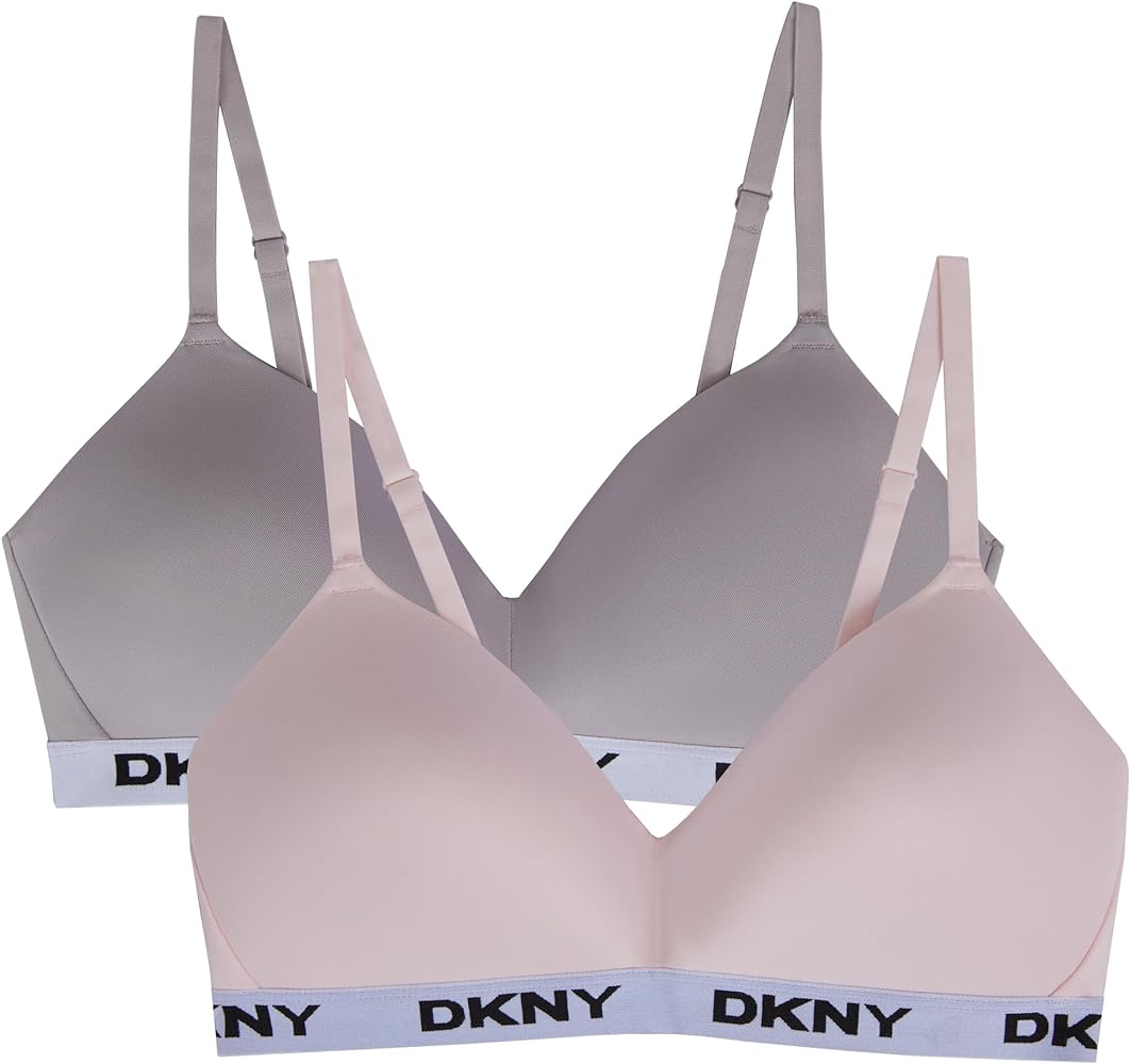 DKNY Women's Contrast Logo Full Coverage Wireless T-Shirt Bra