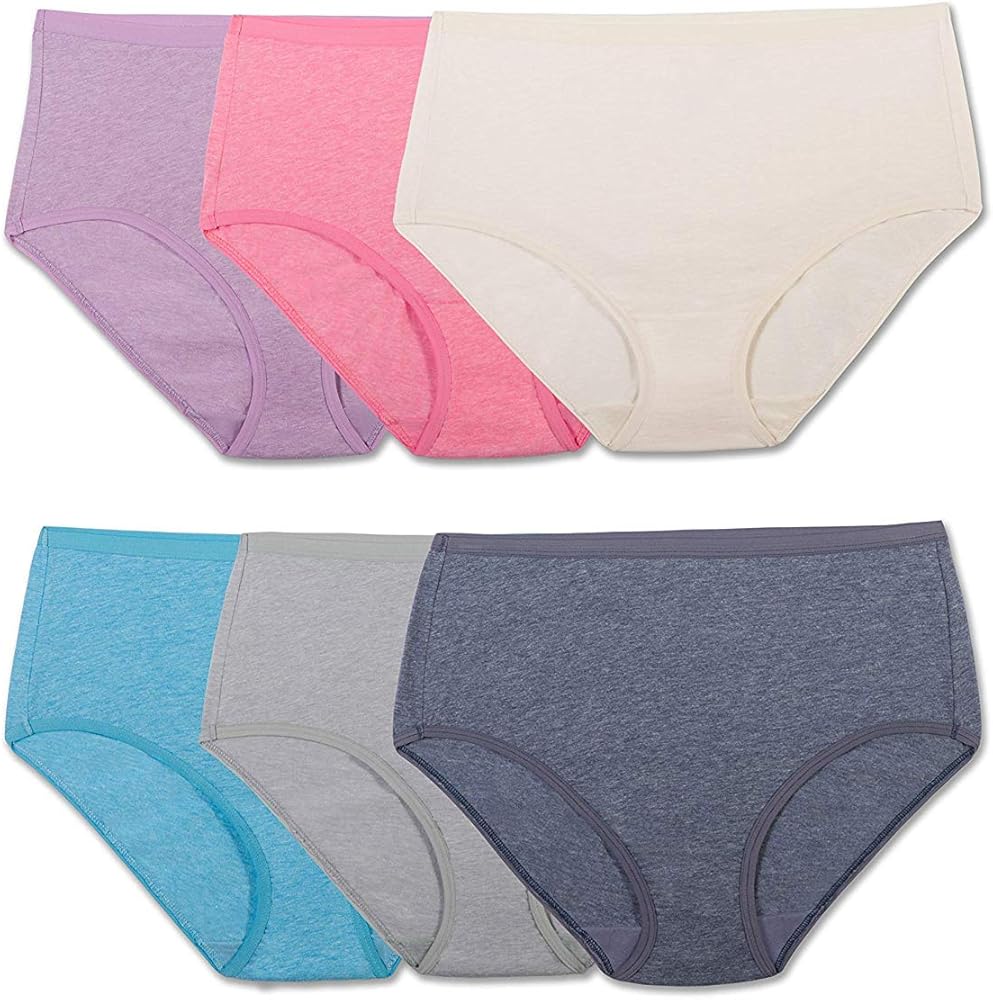 Fruit of the Loom Women's Beyondsoft Panties, Brief-Cotton Blend-6 Pack, 10