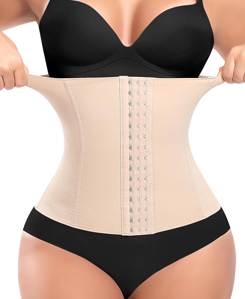 Werena Waist Trainer for Women Corset Shapewear Tummy Control Slimming Body Shaper Girdle Waist Cincher Postpartum Belly Band