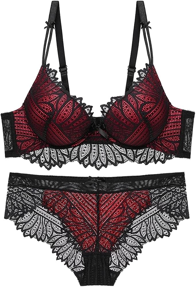 Women's Sexy Bra Set -Ladies lace Underwire Push-up Bra&Everyday Bras