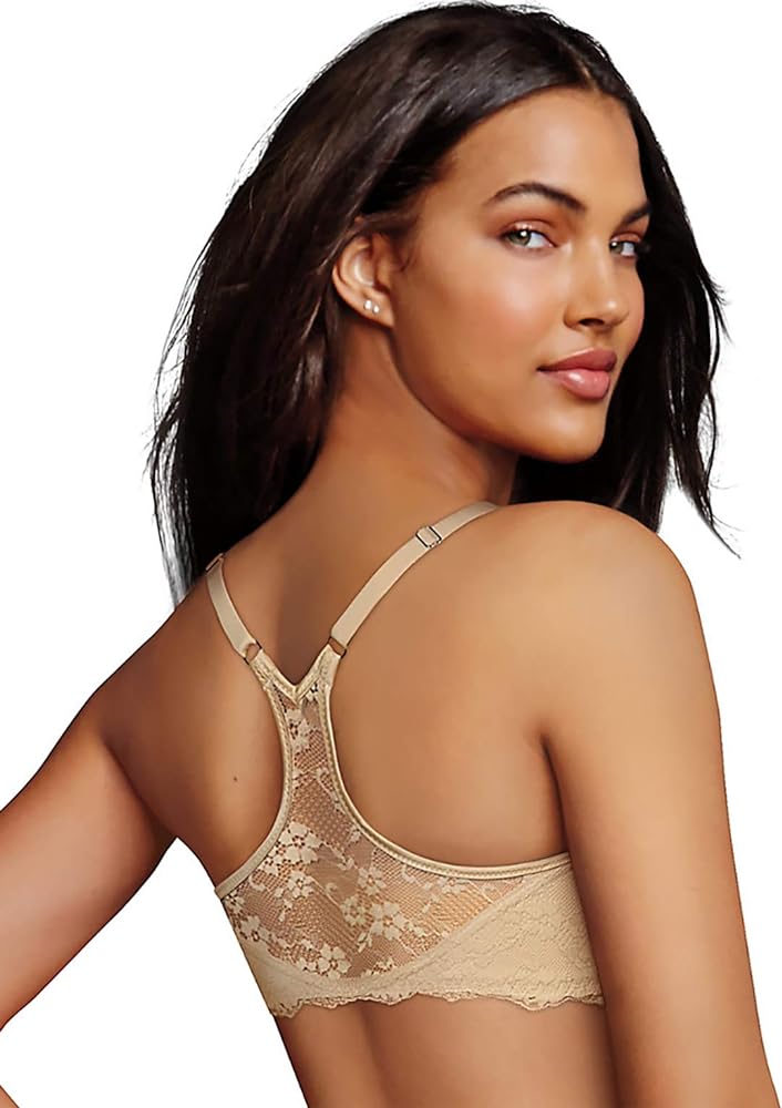 One Fab Fit Extra Coverage Lace T-Back Bra (07112) Latte Lift, 40C