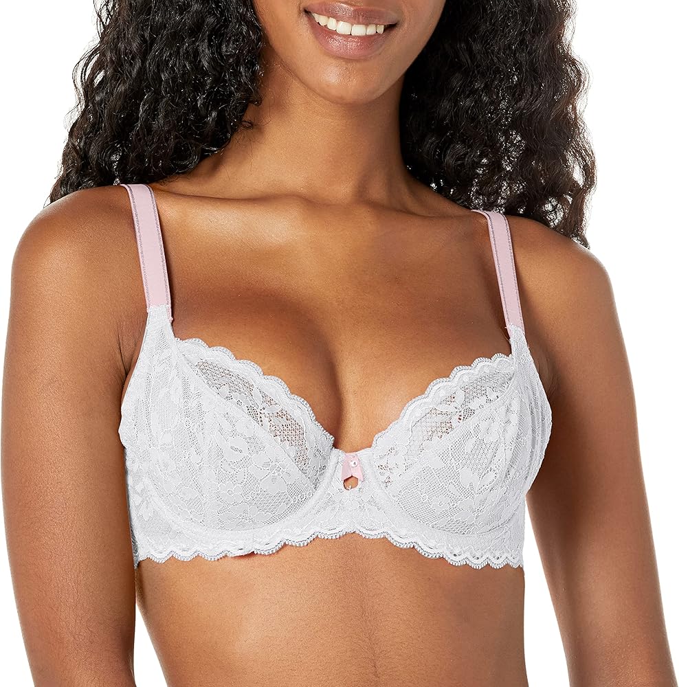 Freya Women's Offbeat Underwire Plunge Bra, White, 32F