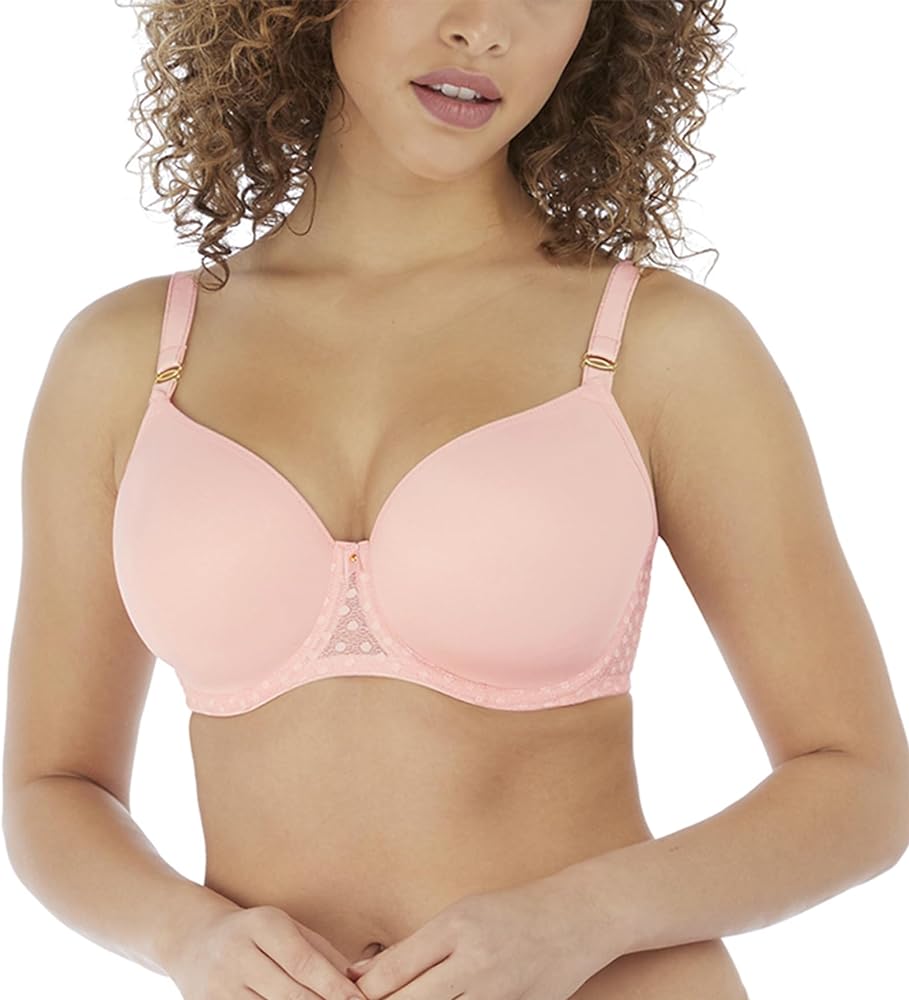 Freya Womens Starlight Underwire Molded T-Shirt Bra, Rosewater, 38 C US