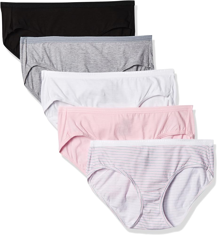 Hanes Womens Comfort Cotton Hipster Panties 5-Pack