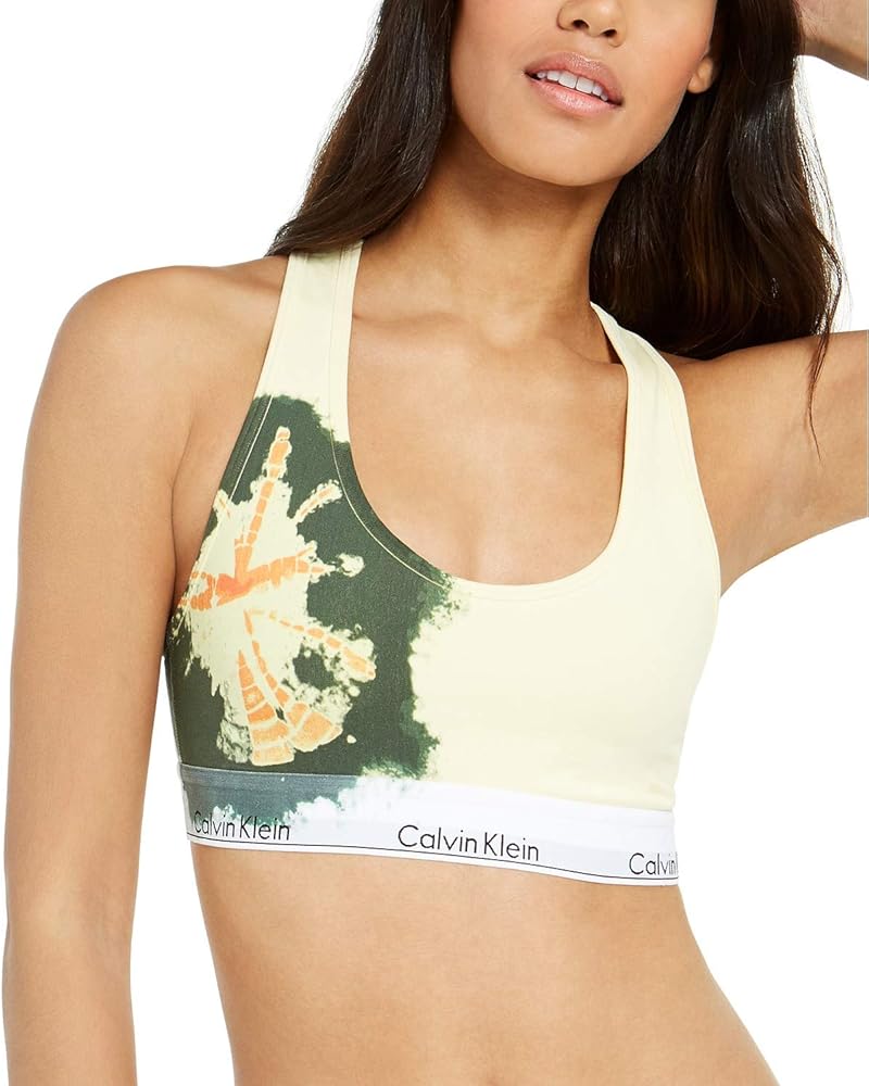 Calvin Klein Women`s Modern Cotton Unlined Tie-Dye Bralette