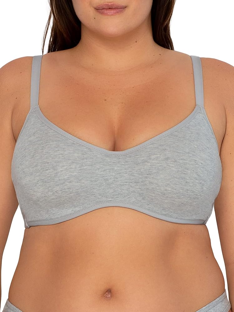 Smart & Sexy Women's Cloud Cotton Comfort Collection Scoop Neck Unlined Underwire Bra