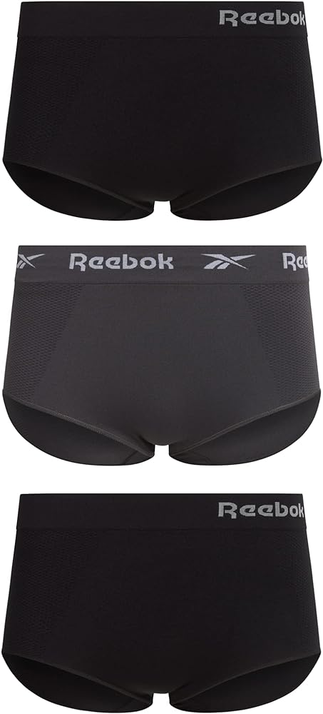 Reebok Women's Briefs - 3 Pack High Waist Stretch Performance Seamless Panties - High Waisted Underwear for Women (S-XL)