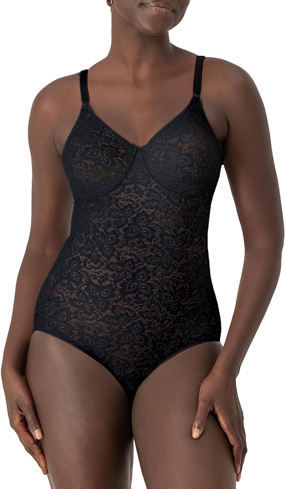 Bali Women's Lace 'N Smooth Firm-Control Lace Body Shaper with Built-In Underwire Bra