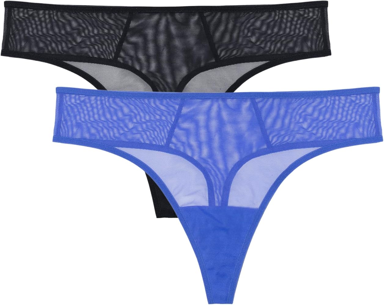 Smart & Sexy Women's Mesh & Lace Thong Panties, Available in Multi Packs