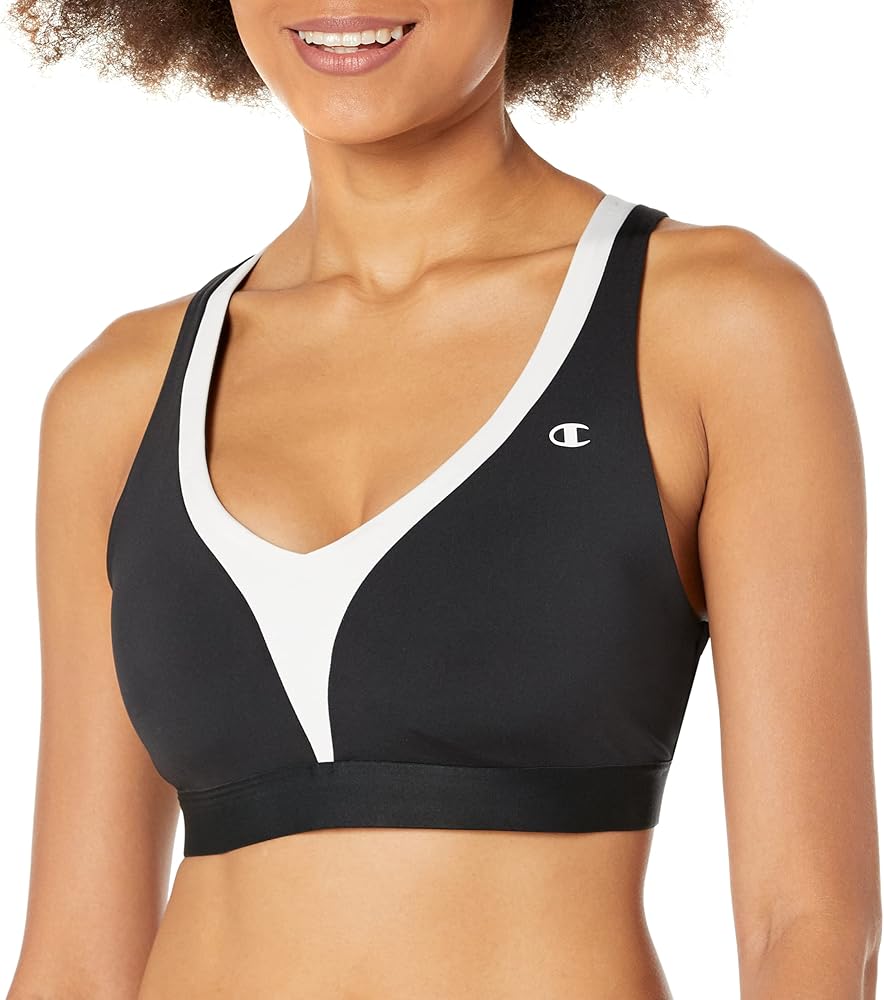 Champion womens Absolute Eco V Neck Shape Sports Bra