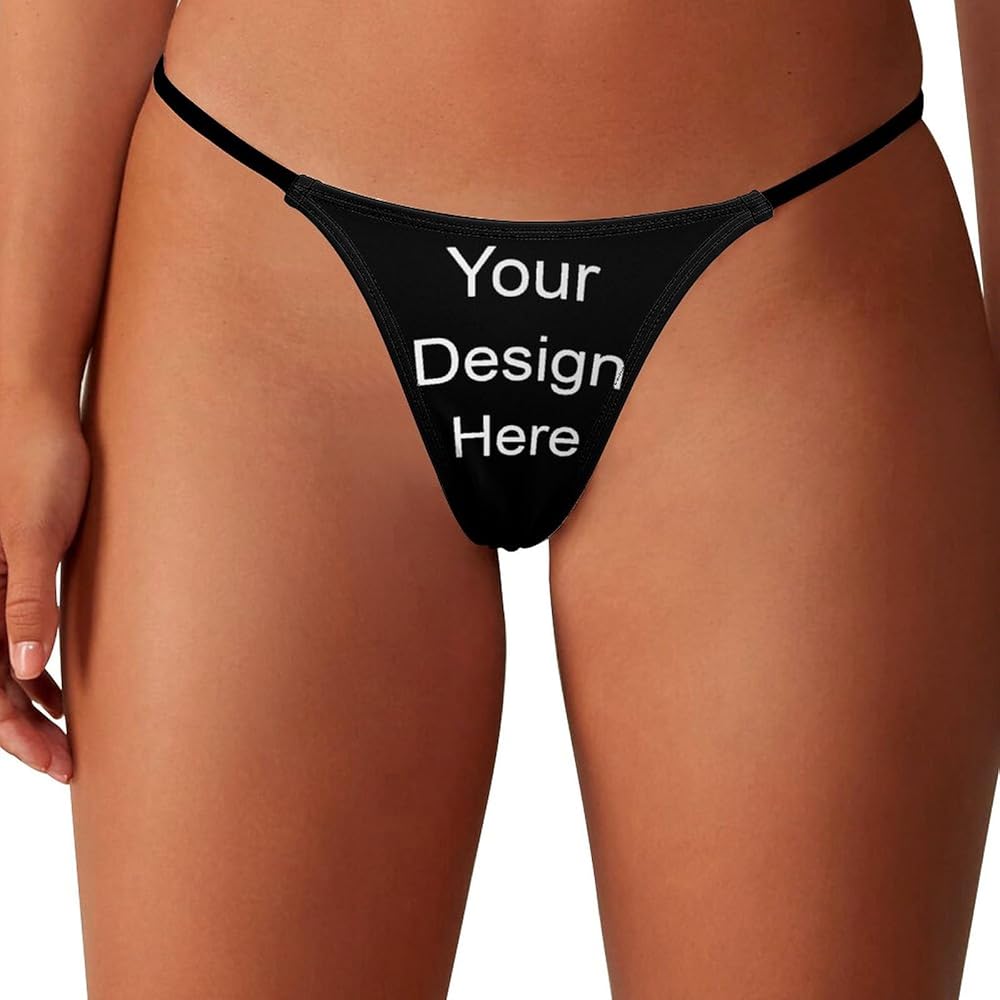 Custom Women's Thongs, Custom Bikini Thongs T Back for Women,Personalized Brief Underwear Gifts for Girlfriend Wife