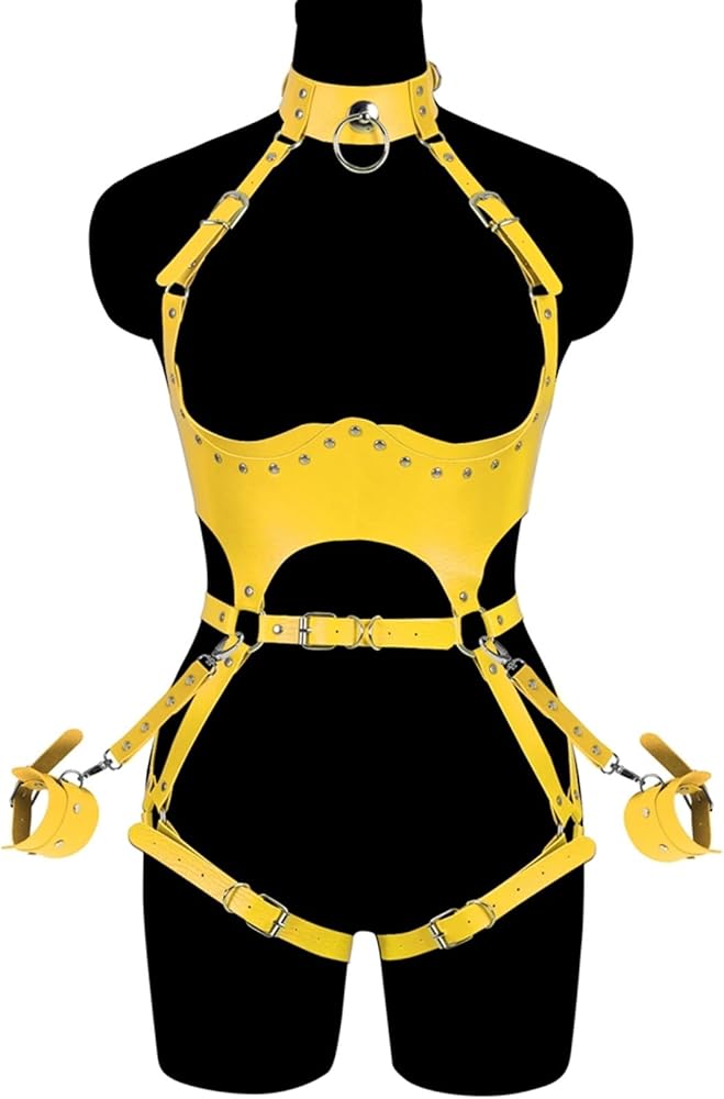 Women Punk PU Leather Body Waist Belt Bodysuit Bondage Body Harness Belt Sexy Lingerie Leg Garter BT1