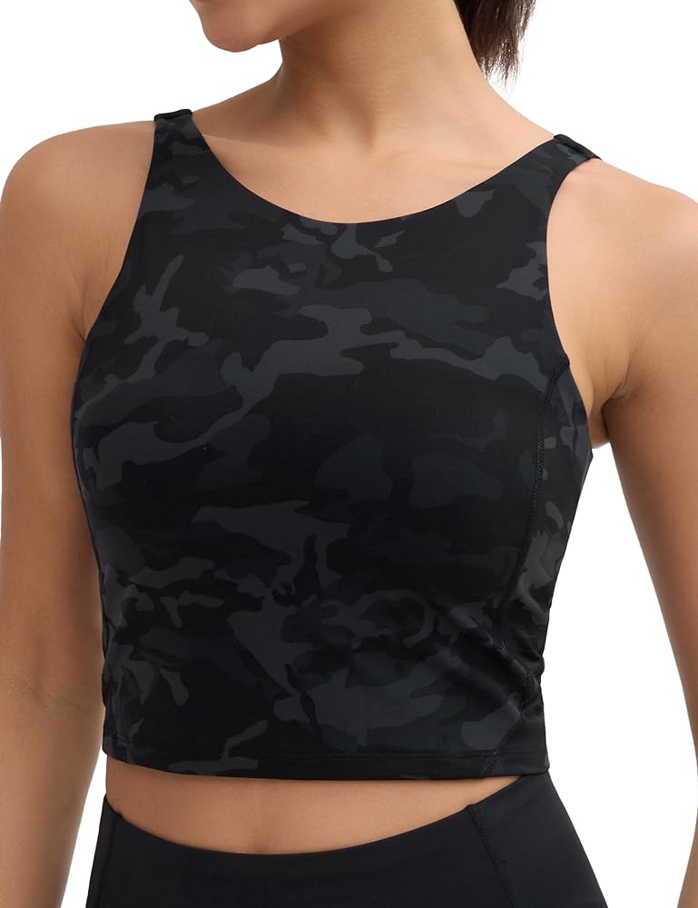 THE GYM PEOPLE Women's Sports Bra Sleeveless Workout Tank Tops Running Yoga Cropped Tops with Removable Padded