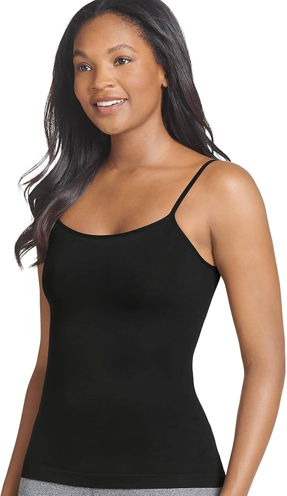 Jockey Women's Shapewear Skimmies Core Body Smoothing Seamfree Cami, Black, 3XL