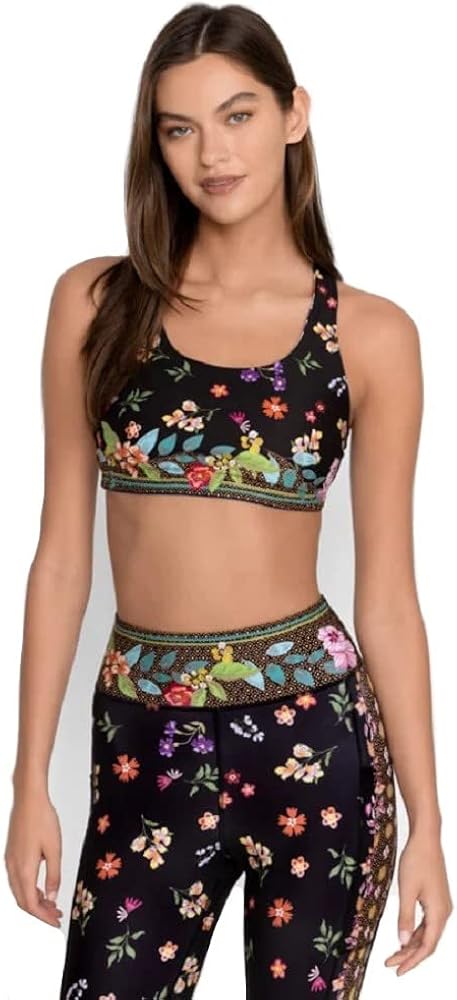 Johnny Was Otti Bee Active Reversible Sports Bra - A9823-4 (Multi, XL)