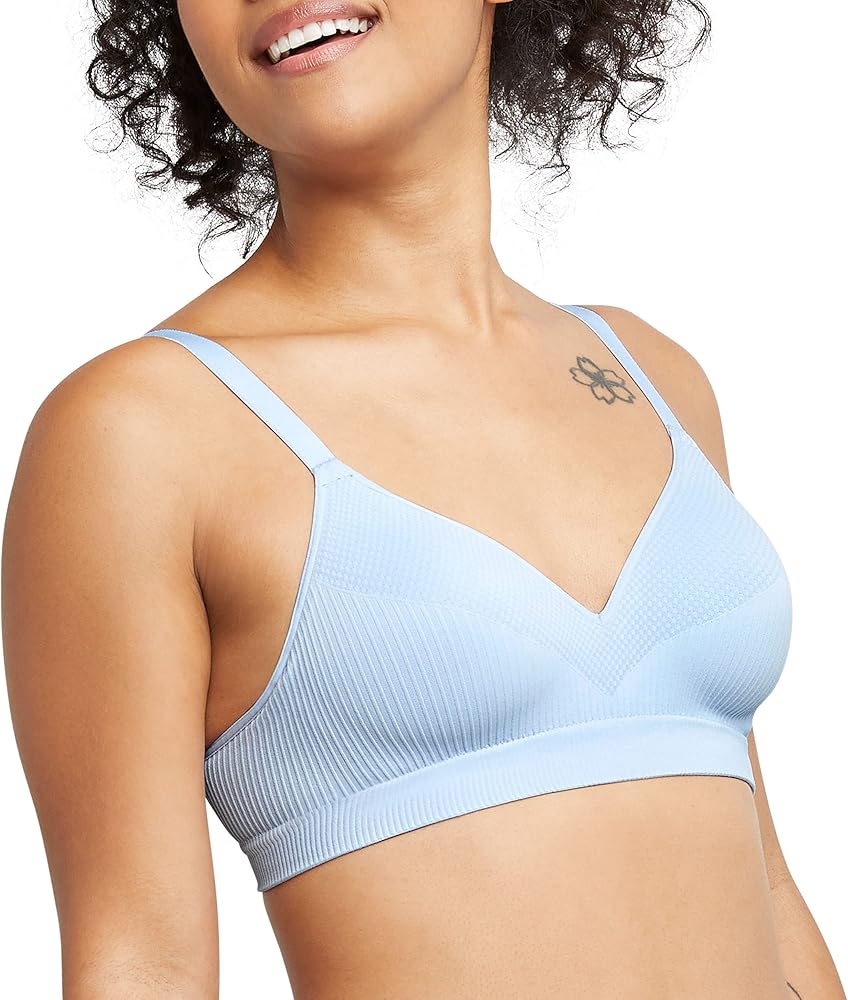 Hanes Women's Perfect Coverage Wireless Seamless T-Shirt Bra, ComfortFlex Fit, Smart Sizes